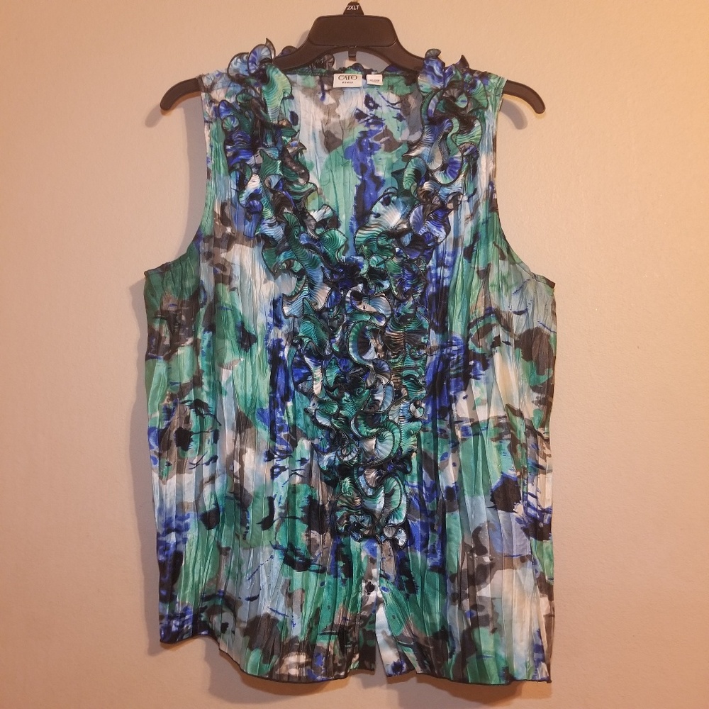 Cato Ruffle Front Top